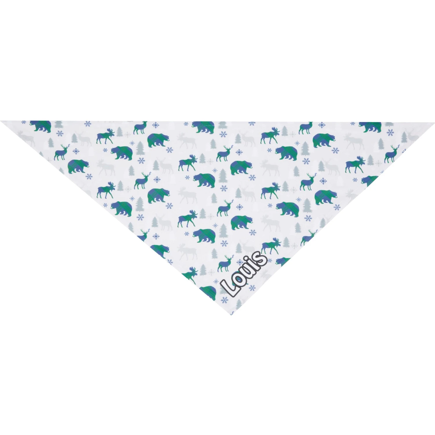 Frisco Buffalo Plaid Winter Animals Personalized Dog & Cat Bandana 6 Frisco Buffalo Plaid Winter Animals Personalized Dog & Cat Bandana - Image 4