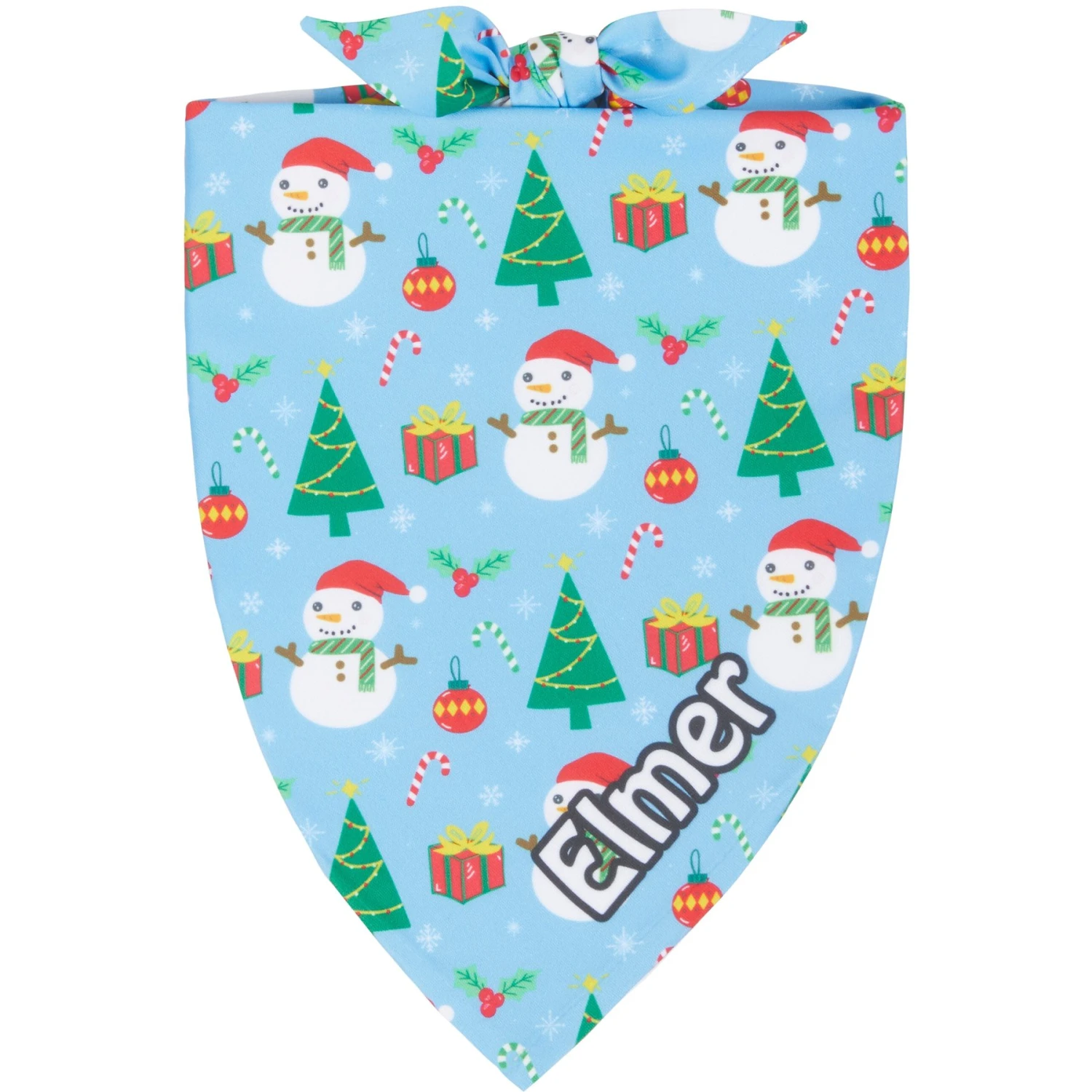 Frisco Snowman & Presents Personalized Dog & Cat Bandana 3 Frisco Snowman & Presents Personalized Dog & Cat Bandana