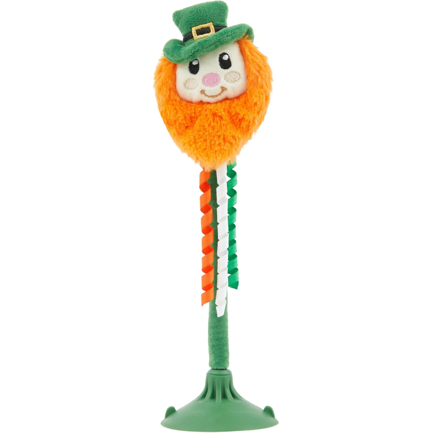 Frisco St. Patrick's Leprechaun Suction Cup Teaser Cat Toy With Catnip 3 Frisco St. Patrick's Leprechaun Suction Cup Teaser Cat Toy With Catnip