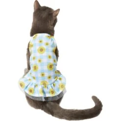 Frisco Sunflower Gingham Dog & Cat Dress 10 Frisco Sunflower Gingham Dog & Cat Dress -Pet Cat Store 312120 PT2. AC SS1800 V1644425858