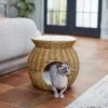 Frisco Round Wicker Cat Condo With Top Perch -Pet Cat Store 316646 MAIN. AC SS1800 V1633727580