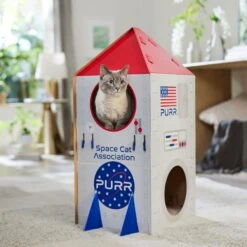 Frisco Spaceship Cardboard Cat House, 2-Story 12 Frisco Spaceship Cardboard Cat House, 2-Story -Pet Cat Store 317721 PT4. AC SS1800 V1688677264