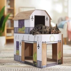 Frisco Farmhouse Cardboard Cat House, 2-Story 10 Frisco Farmhouse Cardboard Cat House, 2-Story -Pet Cat Store 317733 PT3. AC SS1800 V1676566492