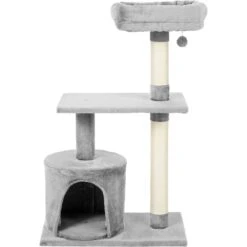 Frisco 61-in Faux Fur Cat Tree & Condo & Frisco 38-in Cat Tree With Condo, Top Perch & Toy -Pet Cat Store 318964 PT5. AC SS1800 V1630366324
