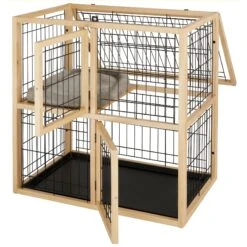Frisco Collapsible Wood & Wire Cat Cage Playpen, 2 Level 10 Frisco Collapsible Wood & Wire Cat Cage Playpen, 2 Level -Pet Cat Store 323214 PT3. AC SS1800 V1645493866