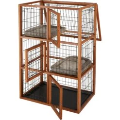 Frisco Collapsible Wood & Wire Cat Cage Playpen, 3 Level -Pet Cat Store 323215 PT3. AC SS1800 V1645497221
