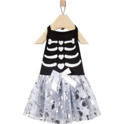 Frisco Silver Metallic Skull Dog & Cat Dress -Pet Cat Store 335154 PT4. AC SS1800 V1658343223