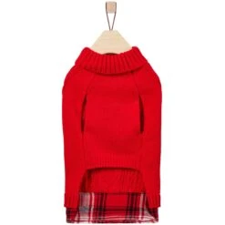 Frisco Plaid Cable Knit Dog & Cat Sweater -Pet Cat Store 353611 PT5. AC SS1800 V1659726594