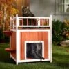 Frisco Outdoor Wooden Cat House With Elevated Balcony Steps -Pet Cat Store 360998 MAIN. AC SS1800 V1659972528