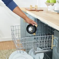 Frisco Cat Face Elevated Bamboo Non-Skid Ceramic Cat Bowl, Black, 1 Cups -Pet Cat Store 363383 PT6. AC SS1800 V1657657267