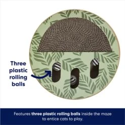 Frisco Interactive Maze & Scratch Cardboard Cat Toy Box With Catnip, Palms -Pet Cat Store 506130 PT2. AC SS1800 V1671551754