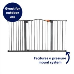 Frisco Outdoor Steel Arch Extra Wide Auto-Close Dog Gate -Pet Cat Store 507118 PT2. AC SS1800 V1669212033