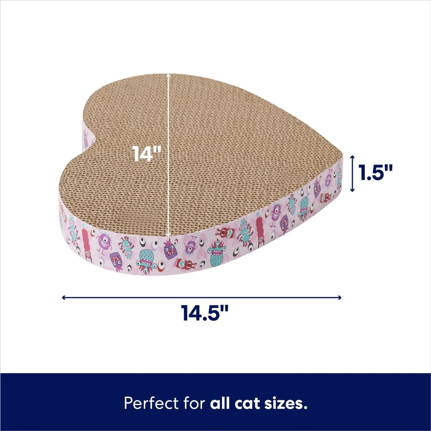 Frisco Valentine Heart Cat Scratcher Toy With Catnip 4 Frisco Valentine Heart Cat Scratcher Toy With Catnip - Image 2