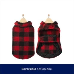 Frisco Reversible Medium Weight Boulder Plaid Dog & Cat Coat -Pet Cat Store 717846 PT4. AC SS1800 V1692194287