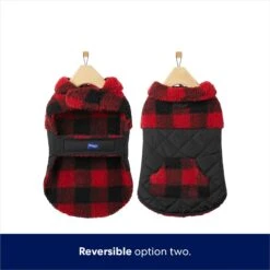 Frisco Reversible Medium Weight Boulder Plaid Dog & Cat Coat -Pet Cat Store 717846 PT5. AC SS1800 V1692203021