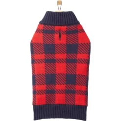 Frisco Fleece Lined Buffalo Plaid Mock Neck Dog & Cat Sweater -Pet Cat Store 718470 PT3. AC SS1800 V1692978164