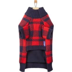 Frisco Fleece Lined Buffalo Plaid Mock Neck Dog & Cat Sweater -Pet Cat Store 718470 PT4. AC SS1800 V1693234777