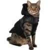 Frisco Medium Weight Faux Leather Dog & Cat Parka With Faux Fur Trimmed Hood, Black -Pet Cat Store 719798 MAIN. AC SS1800 V1692380241