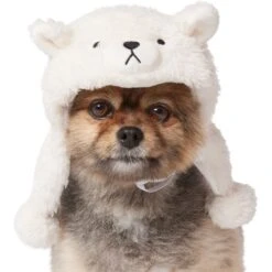 Frisco Plush Polar Bear Dog & Cat Hat -Pet Cat Store 745614 PT2. AC SS1800 V1694802014
