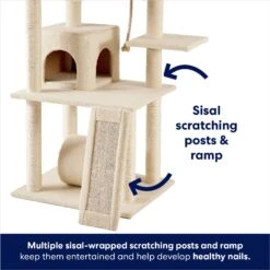 Frisco 62-in Faux Fur Cat Tree & Condo -Pet Cat Store 92259 PT3. AC SS1800 V1667228394