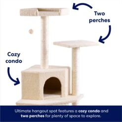 Frisco 52-in Faux Fur Cat Tree & Condo -Pet Cat Store 92261 PT3. AC SS1800 V1667227606