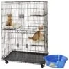 Frisco Collapsible Wire Cat Cage Playpen & Van Ness High Side Corner Cat Litter Pan, Blue -Pet Cat Store 933382 MAIN. AC SS1800 V1692304957