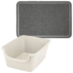 Frisco High Sided Cat Litter Box, Extra Large & Frisco Rectangular Cat Litter Mat