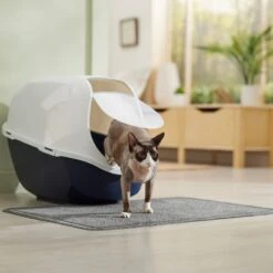 Frisco High Sided Cat Litter Box, Extra Large & Frisco Rectangular Cat Litter Mat -Pet Cat Store 933398 PT8. AC SS1800 V1692303236