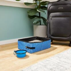 Frisco Travel Safety Dog & Cat Carrier & Pet Fit For Life Collapsible Portable Litter Box With Collapsible Bowl -Pet Cat Store 947670 PT5. AC SS1800 V1693602744
