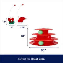 Frisco Holiday Santa Hat & Mistletoe Cat Tracks Cat Toy & Frisco Holiday Gingerbread Interactive Cat Scratcher Cat Toy With Catnip -Pet Cat Store 986246 PT2. AC SS1800 V1698258056