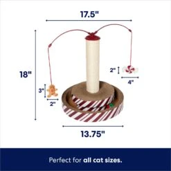 Frisco Holiday Santa Hat & Mistletoe Cat Tracks Cat Toy & Frisco Holiday Gingerbread Interactive Cat Scratcher Cat Toy With Catnip -Pet Cat Store 986246 PT6. AC SS1800 V1698258116