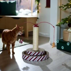 Frisco Holiday Santa Hat & Mistletoe Cat Tracks Cat Toy & Frisco Holiday Gingerbread Interactive Cat Scratcher Cat Toy With Catnip -Pet Cat Store 986246 PT8. AC SS1800 V1698257737